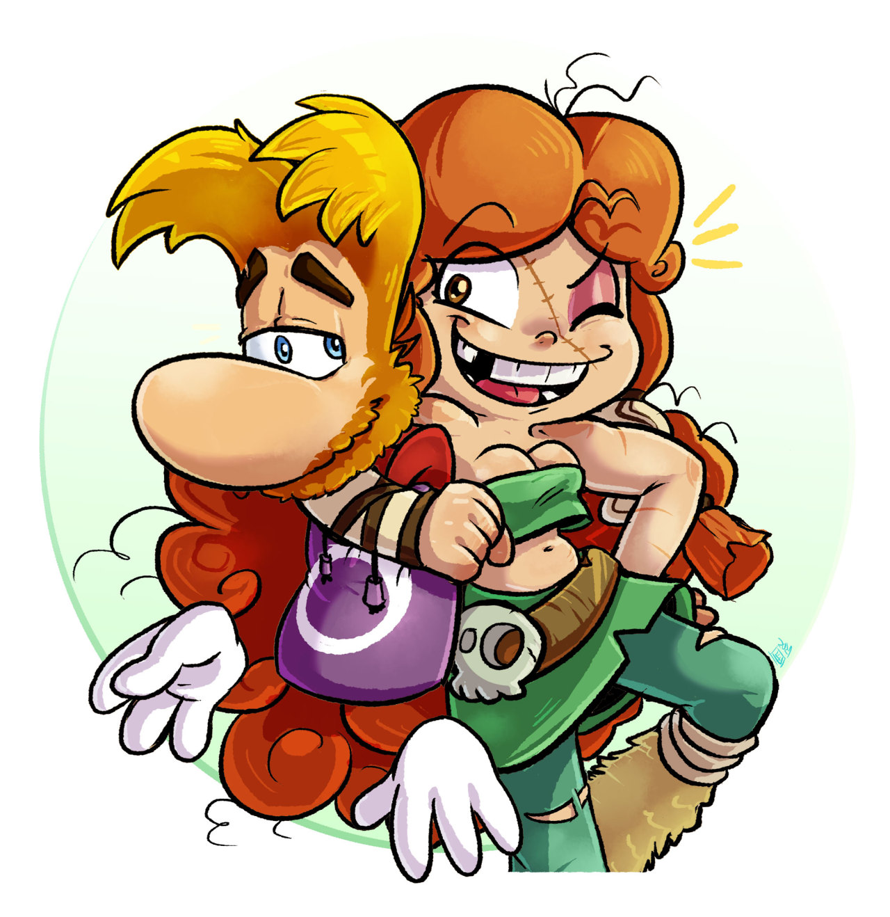 “C’mon, Give me a Smile !”
Back on a little fan art Of Rayman and Barbara.
Rayman’s mood is down, so Barbara try to cheer him up.
Not much to say, sometimes, it’s just simple.
Rayman © Ubisoft
Artwork made by me.