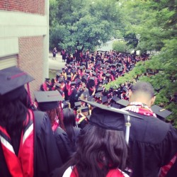 creolecontradiction:   creolecontradiction:  Hands down this was the most powerful pic I took yesterday as 712 proud young men and women walked across the stage at Clark Atlanta University with a Bachelor’s, Master’s and Doctorate Degrees. In which