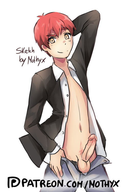 mothyx2: Sketch comission for my Patreon♥ Karma Akabane from Assassination Classroom I hope you like