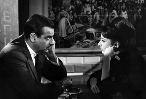 Audrey Hepburn, Walter Matthau and Cary Grant photographed on the set of CharadeSource: The Matthau 