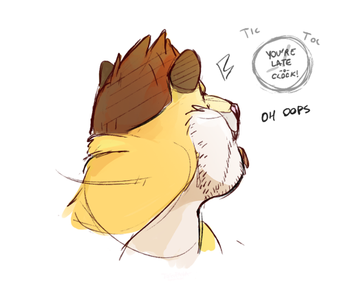 tulerarts:  The morning routine: at least the hair looks okay!
