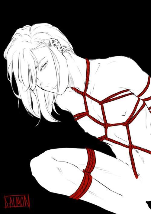 iamatrashfan:  SHIBARI ft. Otabek Altin and Yuri Plisetsky Since I don’t think this is nsfw I’m gonna upload this here lol XD Hope this won’t get flagged ahahahah Planning to draw more shibari art  
