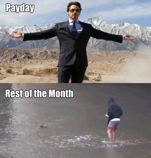 srsfunny:  Payday Vs. Rest Of The Monthhttp://srsfunny.tumblr.com/