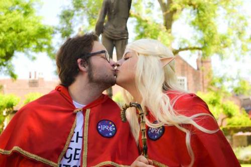 Some of my favourite pictures from my husband @glacial-coyote and I’s Barry and Lup cosplay! Picture