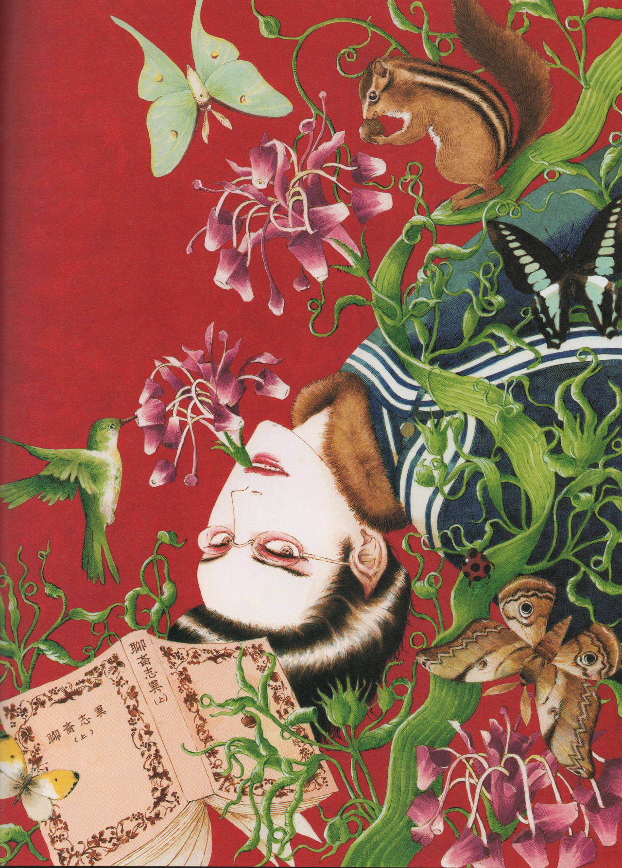 6qth:  scans from Hatoyama Ikuko’s Littéraire illustrations for Strange Tales