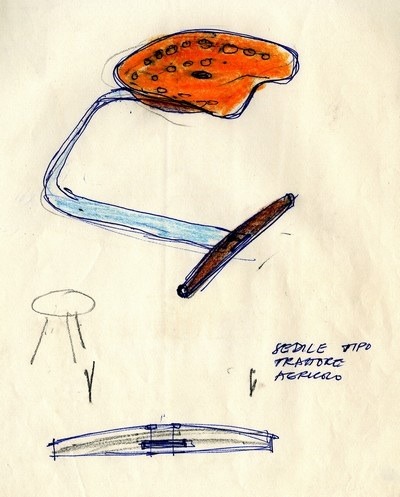 Achille Castiglioni, Mezzadro tractor seat stool, 1957, for Zanotta (with P.G. Castiglioni