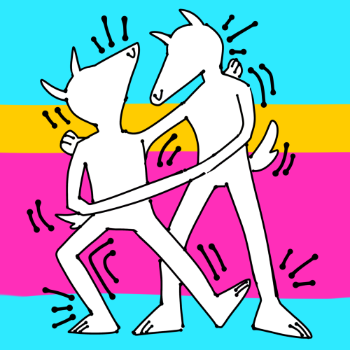 Twin Fantasy Fanart I Did A While Ago Inspired By Keith Haring's Art Style :)