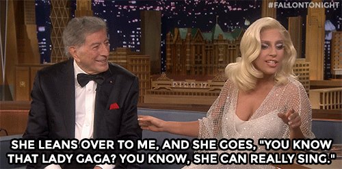 fallontonight:  Lady Gaga got some career advice from an elderly stripper who didn’t realize who she was talking to… 