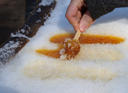 rlottery:  therapsida:  slendermoon:  Sometimes I’m confused by Canadian stereotypes but then I realize that we literally dump maple syrup onto the snow, wait for it to get gooey and then scoop it up with a stick and eat it  you better not be fucking