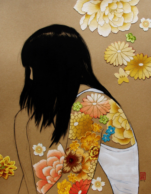 urbangeisha:  illustratosphere:  Flower girls series by Stasia Burrington Prints available on Etsy    