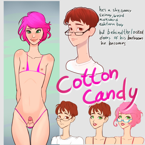 voidnosferatu:  my new o.c, cotton candy. he’s an eighteen years old cherry sissy boy who likes to c