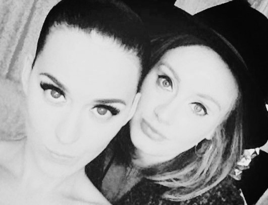 adeleology:  Adele + Katy in B&amp;W 