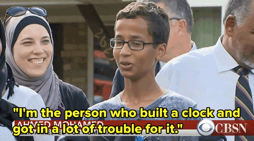 markredito:  micdotcom:  Watch: Ahmed Mohamed speaks out about being arrested    :’)   this kid~ mad respect