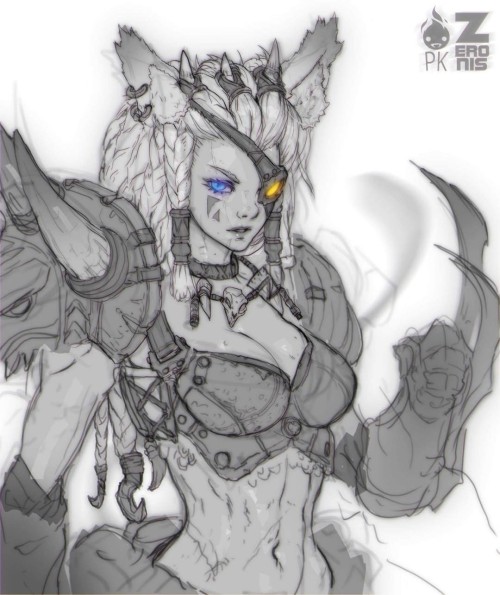 Female Rengar!! Rawrr! Meow~ #leagueoflegends #fanart