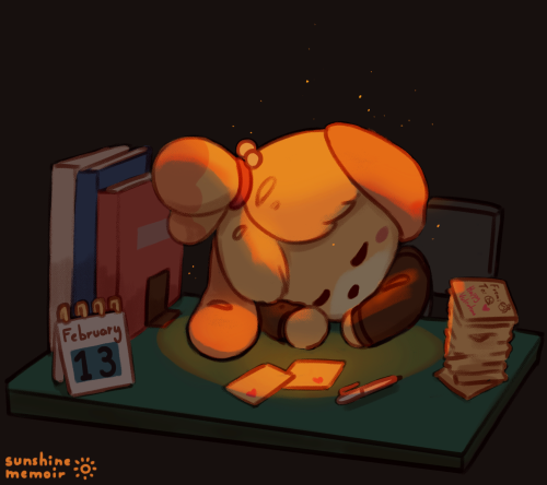 sunshinememoir: Isabelle is not letting anyone go without a card this Valentine’s Day. But it 