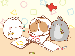 molang-official:  We love coloring &lt;3 