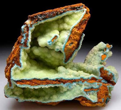 Senegalite with turquoiseNamed in 1976 after its country of discovery, this rare hydrated aluminium 