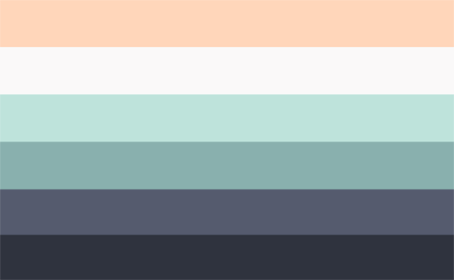 unrelatedtouserboxes:  i made a pride flag its the sleepy gay pride flag for all the sleepy gays out there. the colors represent the transition from evening to night or something. just seeing this flag has blessed you with a good night sleep one day maybe