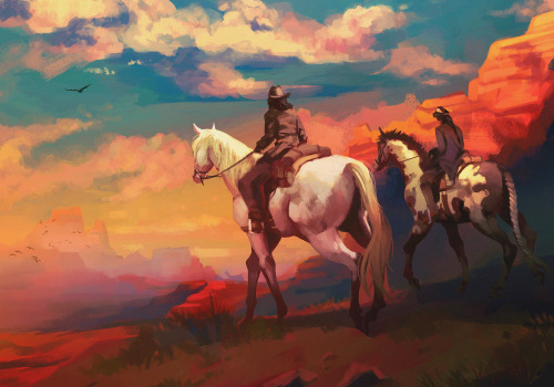 tshortik: Been playing a lot of Red Dead Online with @annadeef lately! Naturally needed to paint our