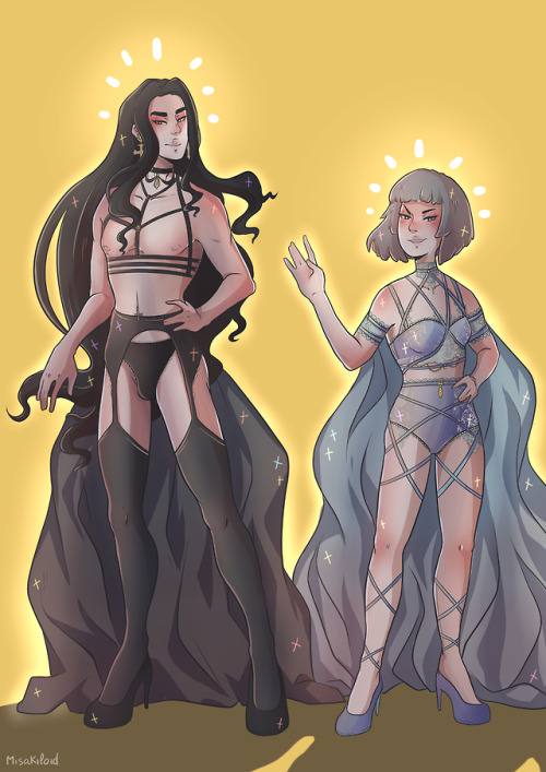 Commision I finished recently for @/moshimashimada on twJudas belongs to himMedusa belongs to @/kura