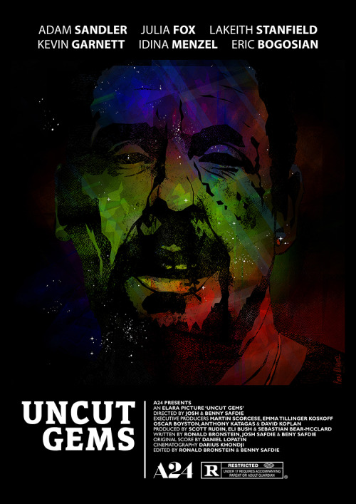 A poster illustration I did for @uncutgems over the weekend.If you still haven’t seen it it&rs