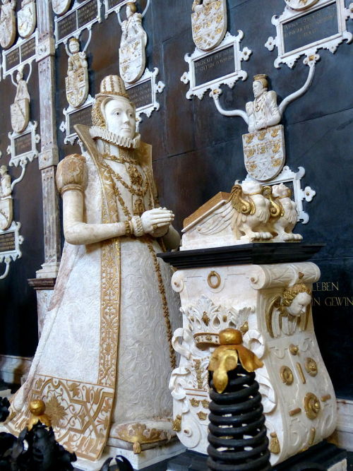 Tomb of of Ulrich, Duke of Mecklenburg, his first wife Elizabeth of Denmark by Philipp Brandin from 