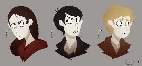 Some old character designs for another project (one I’m currently chipping away at now tee hee)