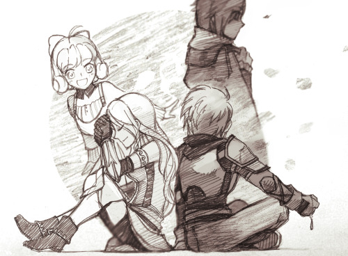 ookaminoki:Penny: Thinking of someone?Pyrrha: Yes~Penny: is he gonna be here?Pyrrha: Yes, someday.