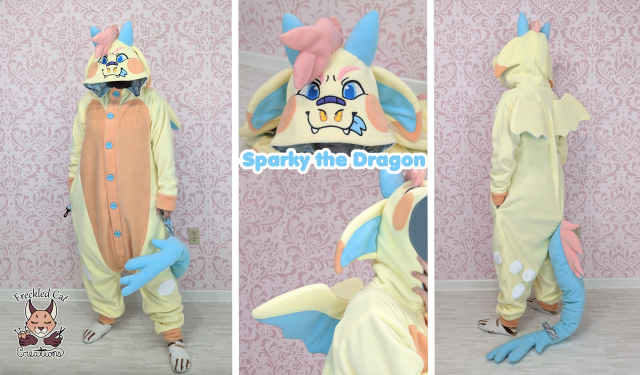 March's kigurumi commission was for Skip4d, a 3d modeler that I've followed for a while! Their dragon sona was so fun and 