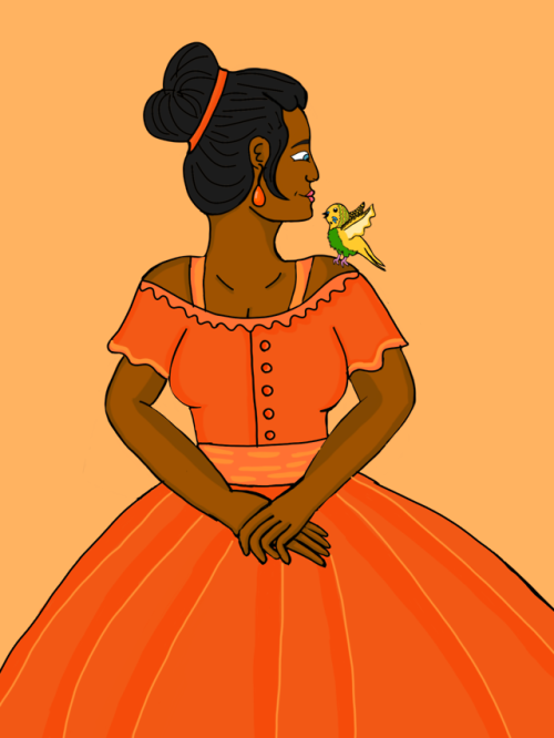 aswithasunbeam:This is my Angelica Hamilton for you. I drew her after reading your posts about her, 