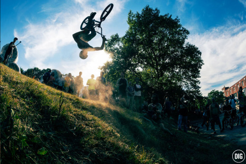 digbmxmag: Flip mid-train at the jam.  Photo: Rob Dolecki digbmx.com | 2014 New England Jam Chowda G