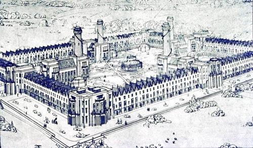 “New Moral World,” a settlement planned in the early 1800s as a successor to New Harmony, Indiana, b