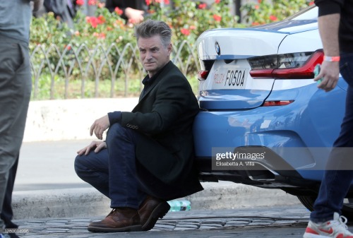 Shea Whigham is seen filming Mission Impossible 7 at Via Dei Fori Imperiali in Rome, Italy (2020.10.