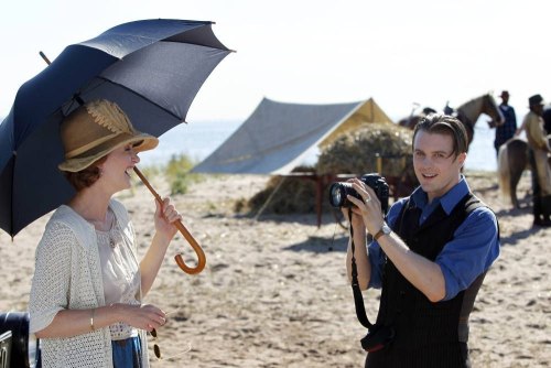 2011 Sept 30- Michael Pitt photographing Gretchen Mol on set of Boardwalk Empire