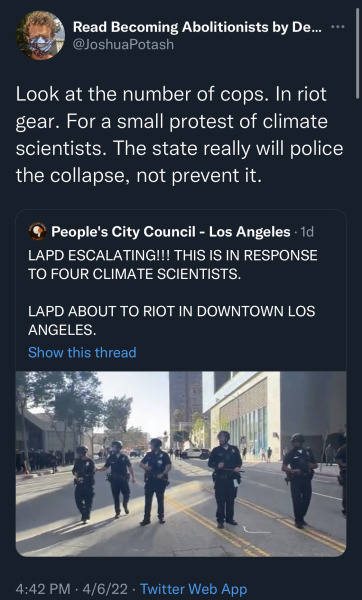 chismosite:April 6, 2022LAPD show up in riot adult photos