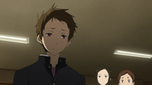 Hyouka - rare moment where Fukube doesn&rsquo;t have his usual happy grin.