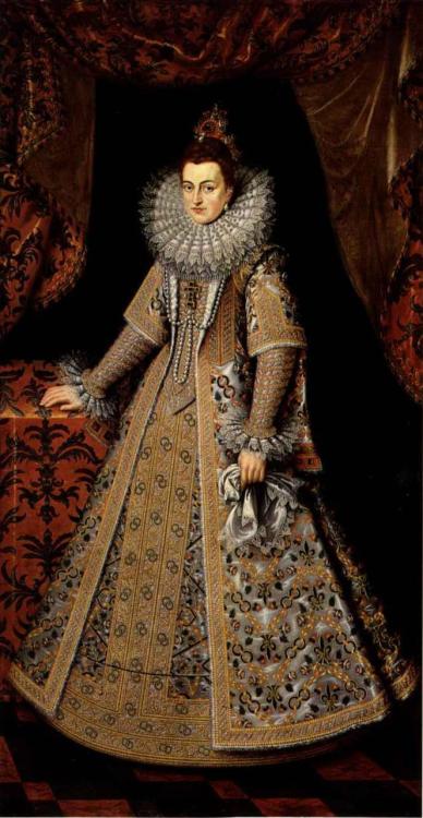 Portrait ofInfanta Isabella, or Isabel, Clara Eugenia, Archduchess of Austria by Frans Pourbus the Y