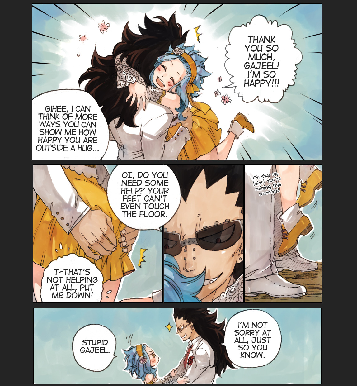 rboz:  Happy Birthday, LevyGajeel showing he’s a good boyfriend, even got Lucy