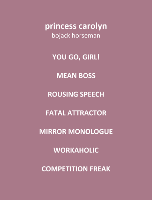 tv tropes/character posters → princess carolynfor @fernsong