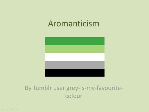 grey-is-my-favourite-colour:A quick powerpoint on the aromantic spectrum since it’s our awareness we