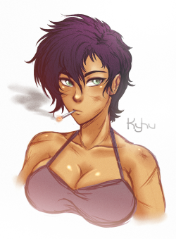 K-Y-H-U:  Quick Bust Of Niko’s Oc Dani B/C She’s A Gorgeous Badass &Amp;Gt;W&Amp;Gt;