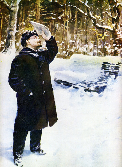 zolotoivek:Igor Grabar, Vladimir Lenin in the Park, 1930’s.