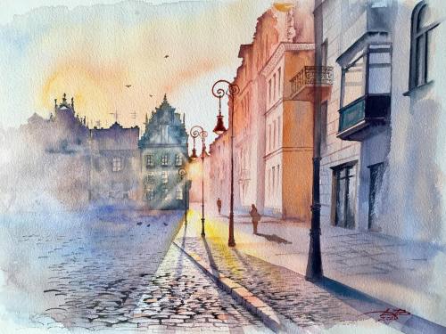 culturenlifestyle:Stunning European Cityscape Watercolor Illustrations by Igor DubovoyRussian artist
