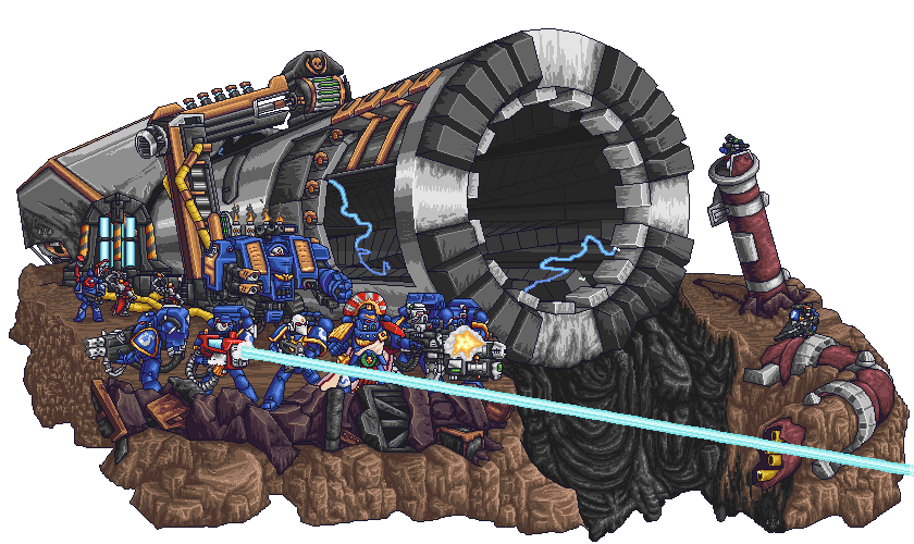 avalu40k:  “Whose leg do I have to hump to get a post with the complete 40k pixelart