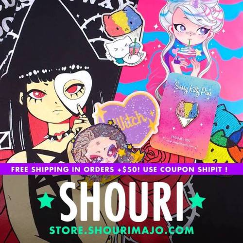 ✨ STORE IS LIVE! ✨ T-shirts, enamel pins, patch, stickers, prints, tote bags, and more! Use code SHI