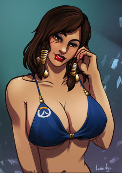 Pharah sketch commission by LumiNyu 