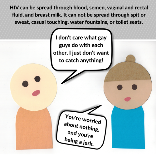 sexedplus:  End the epidemic, end the stigma. Understand the actual risks. Donate to a local HIV organziation. Follow SexEdPlus for more stuff like this.