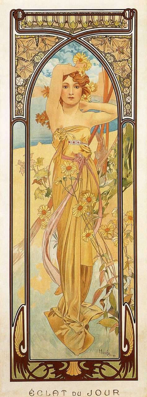 Brightness Of Day (1899) By Alphonse Mucha
