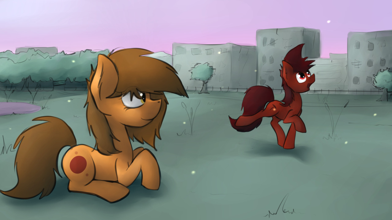 marsminer-venusspring:  A little, rundown park lies near the couple’s apartment