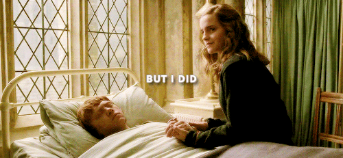 ginnxweasley:Everything was quiet except for Ron and Hermione’s slow, deep breathing. Harry glanced 